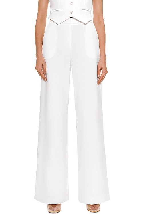 straight trousers, White (warm)
