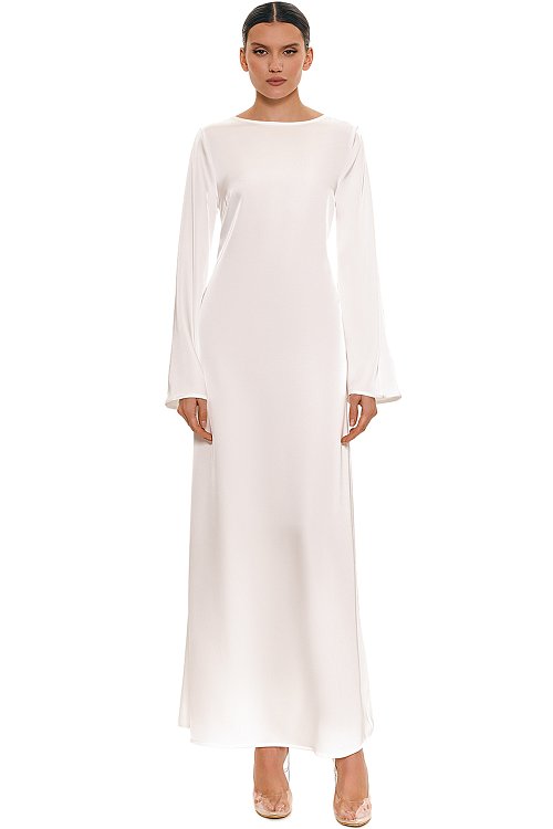 Dress with lace, White (warm)