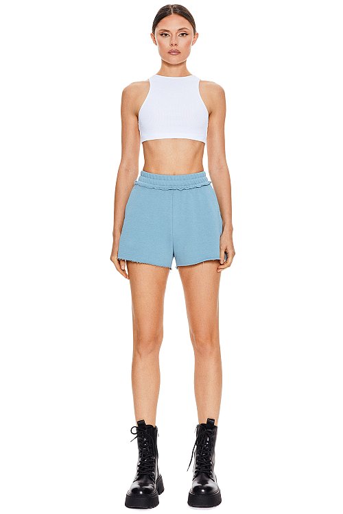 French terry shorts, Sky blue