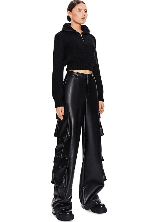 Джемпер на молнии укороченный