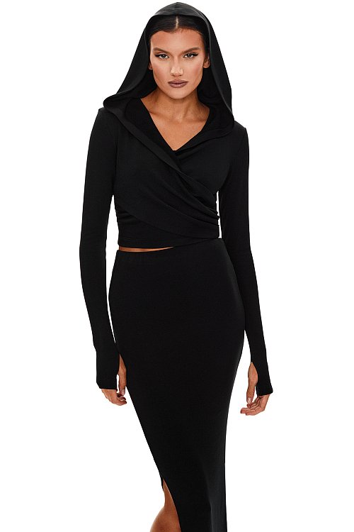 Юбка-миди с разрезом