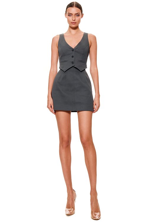 Skirt with corset reliefs