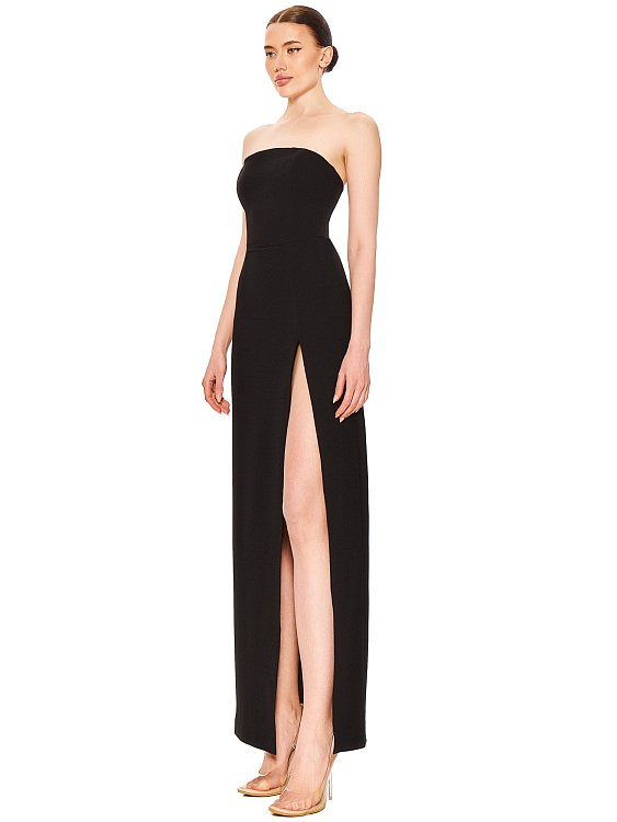 Платье-макси с разрезом