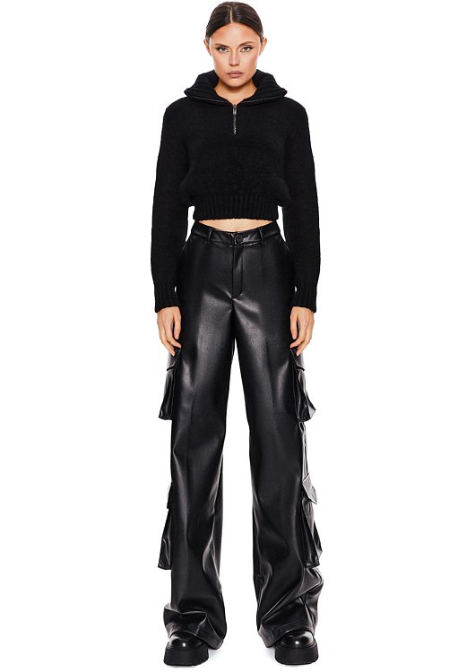 Джемпер на молнии укороченный