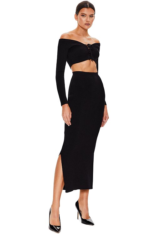 Юбка-миди трикотажная