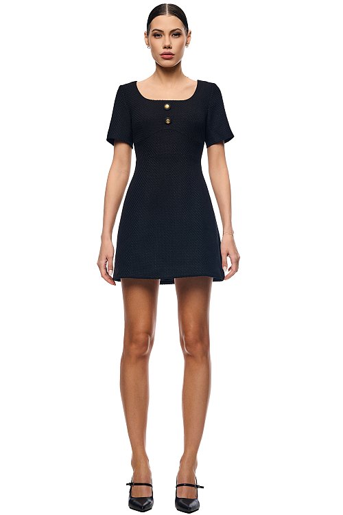 Mini dress in tweed
