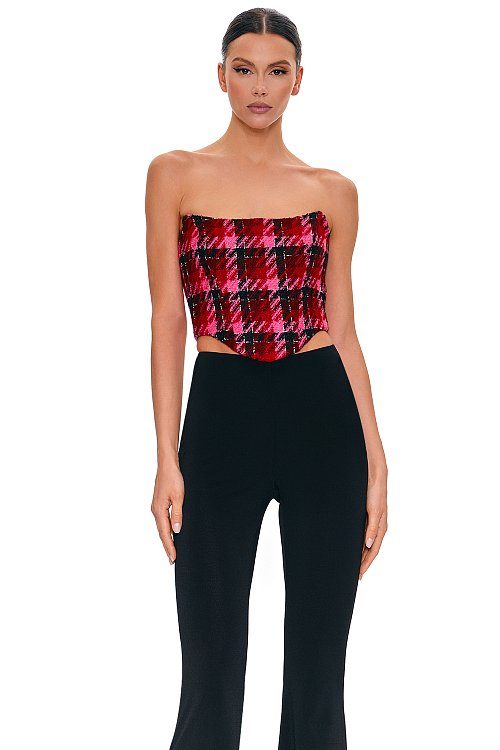 Топ-корсет из твида