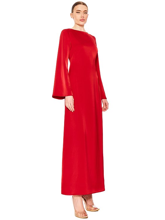 Платье приталенное макси