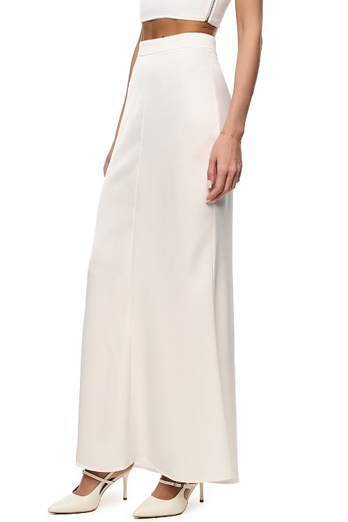 Юбка из сатина с фестонами