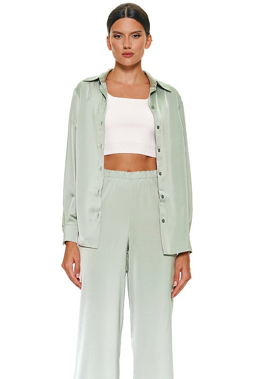 Рубашка из сатина удлиненная