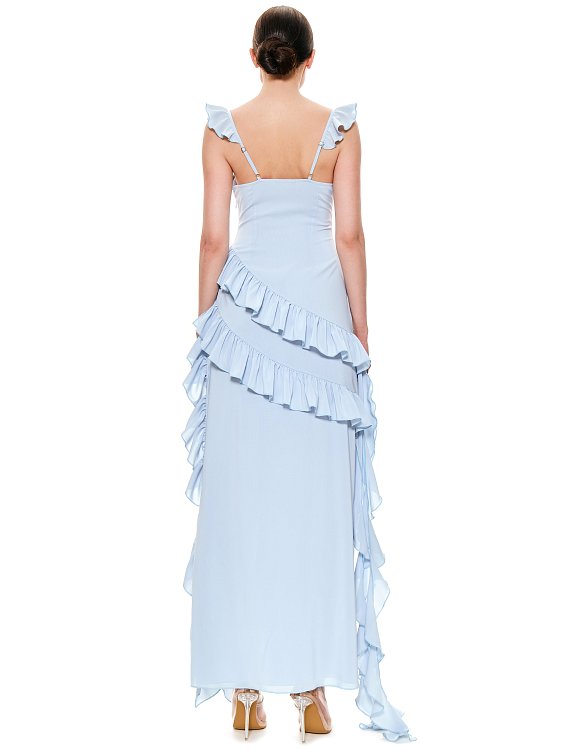 Платье из шифона с оборками