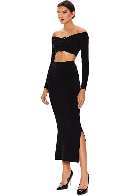 Топ со шнуровкой трикотажный