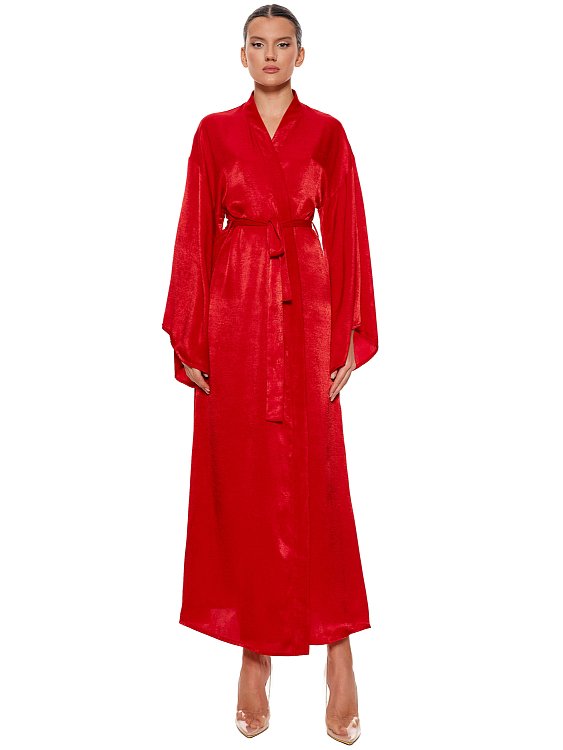 Kimono robe (long), Red