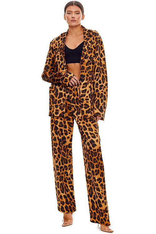 chiffon leo suit, Leopard