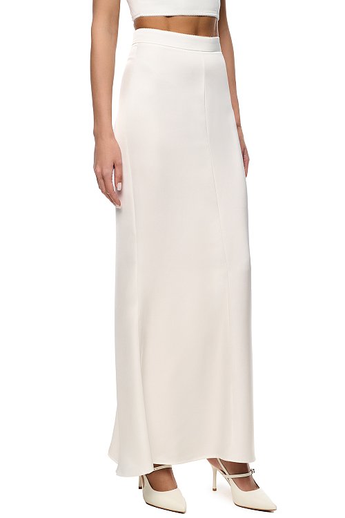 Юбка из сатина с фестонами