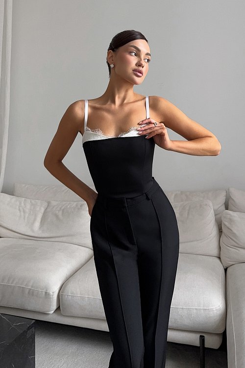 Топ-корсет с имитацией лифа