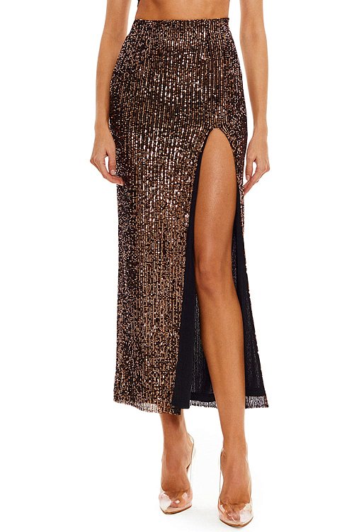 Sequin midi-skirt, 