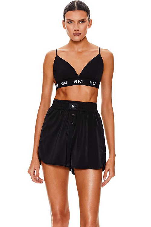 Шорты из сатина с логотипом