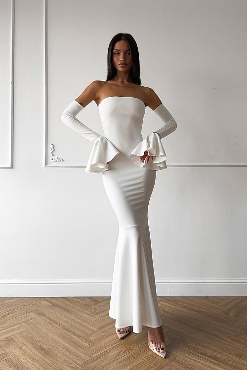 Платье со съемными рукавами