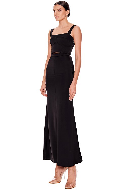 Юбка из сатина с фестонами