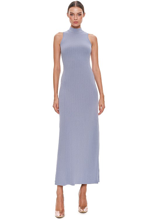 Textured jersey dress, Light blue