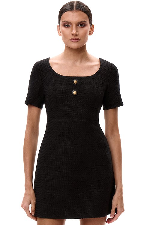 Платье мини из твида