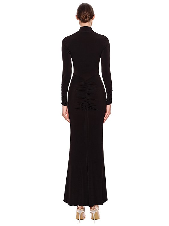 Платье макси с драпировкой