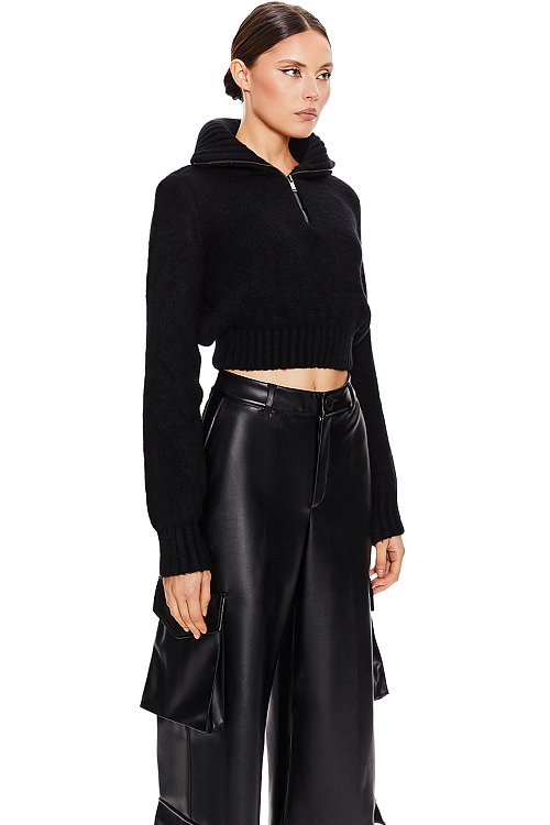 Джемпер на молнии укороченный