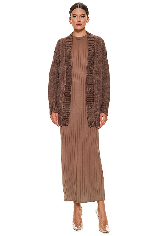 Oversize cardigan, Brown