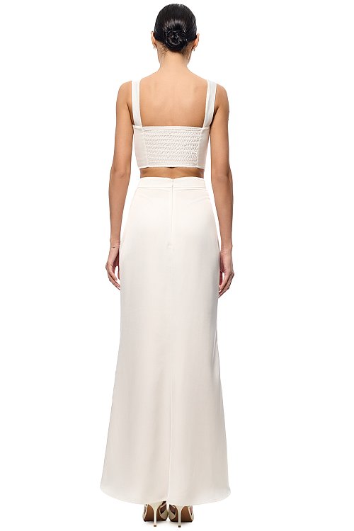 Юбка из сатина с фестонами