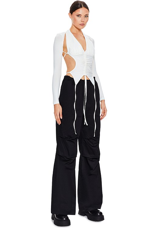 Брюки широкие с фиксаторами