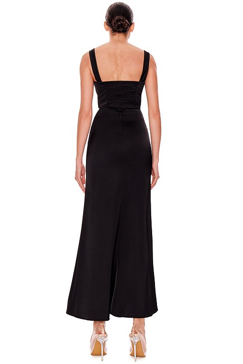 Юбка из сатина с фестонами