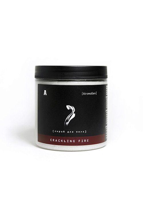 Perfumed body scrub with fruit enzymes and magnesium salt CRACKLING FIRE, White