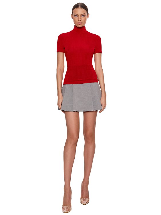 Short sleeve turtleneck, Red