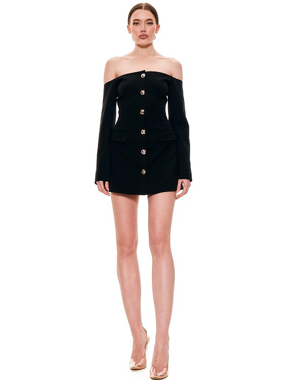 Off-the-shoulder Jacket Dress