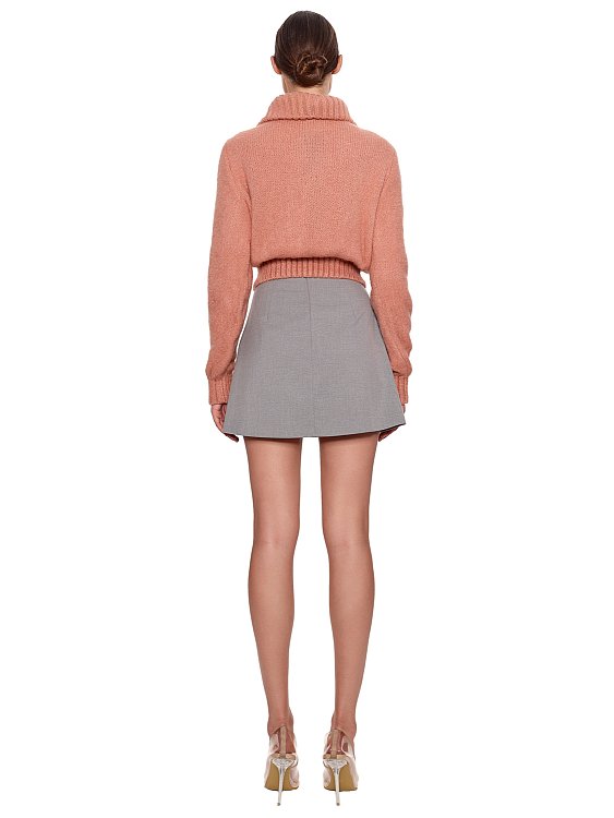 Джемпер на молнии укороченный