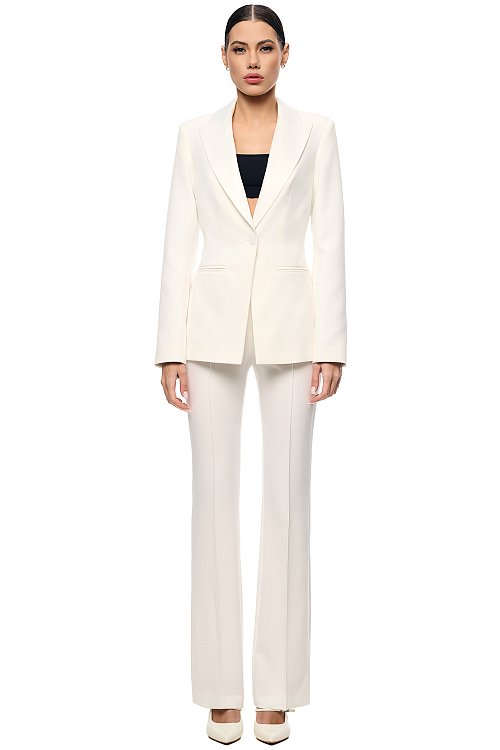Fitted jacket with satin lapels