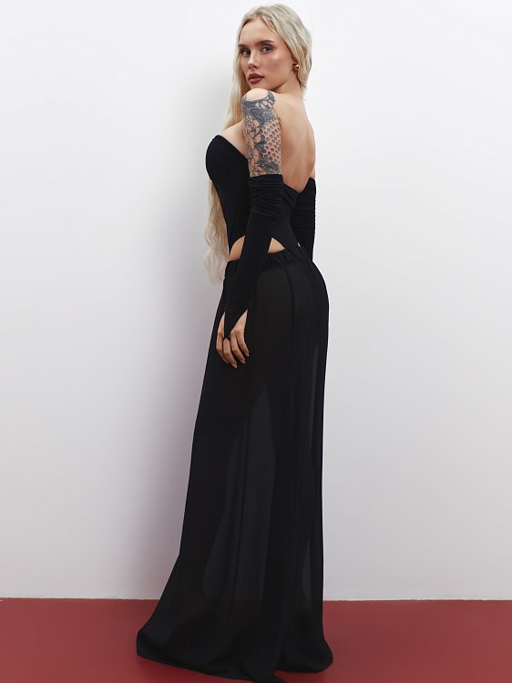 Боди со съемными рукавами