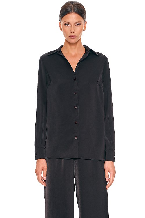 Рубашка из сатина удлиненная