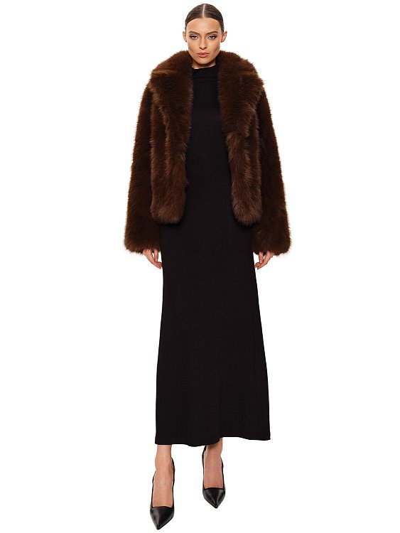 Short faux fur coat, 