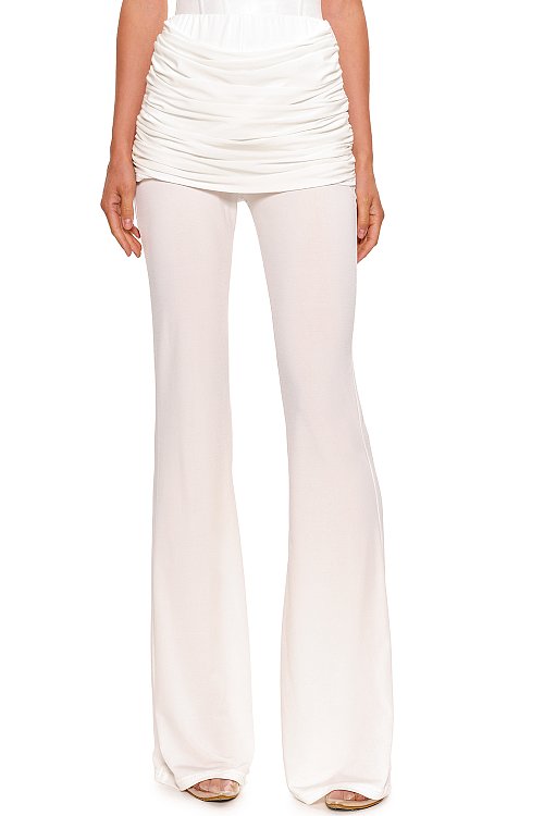 FLARED TROUSERS, White