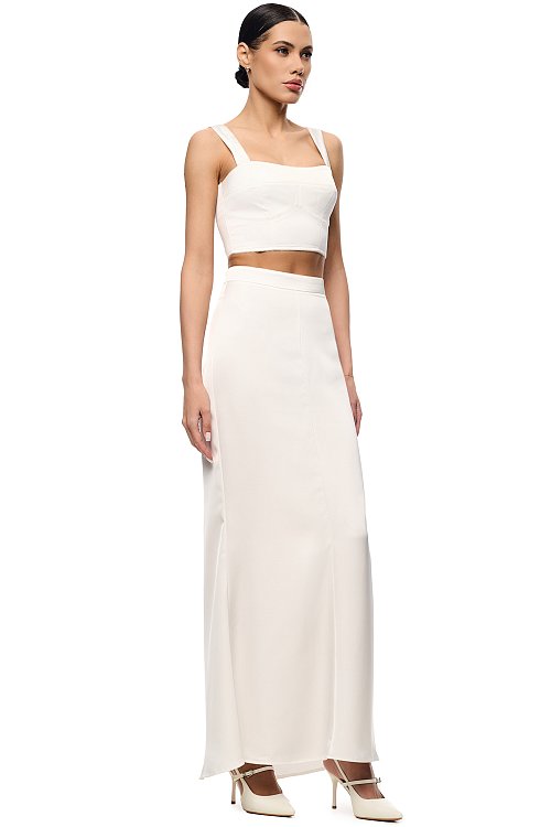 Топ из сатина c фестонами