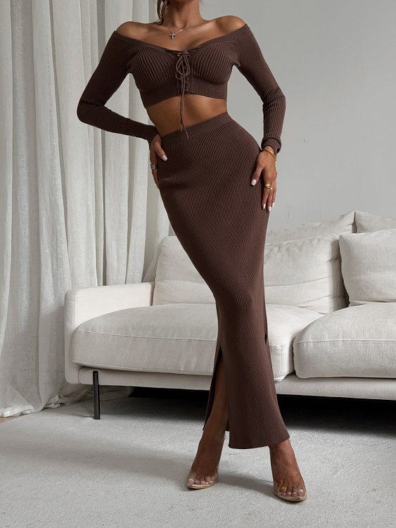 Топ со шнуровкой трикотажный