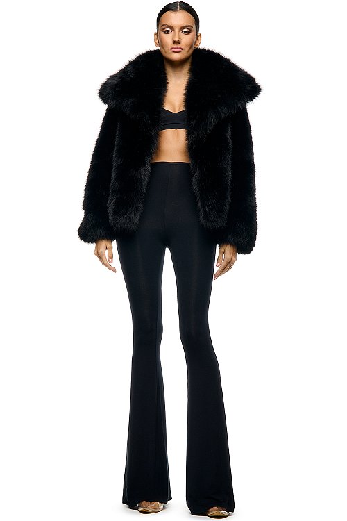 Short faux fur coat
