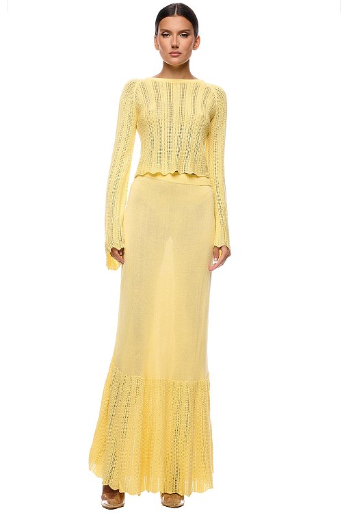 Maxi openwork skirt