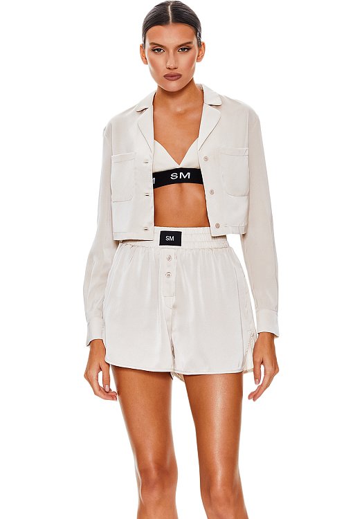 Шорты из сатина с логотипом