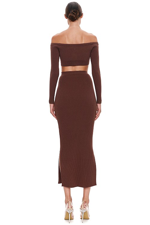 Юбка-миди трикотажная