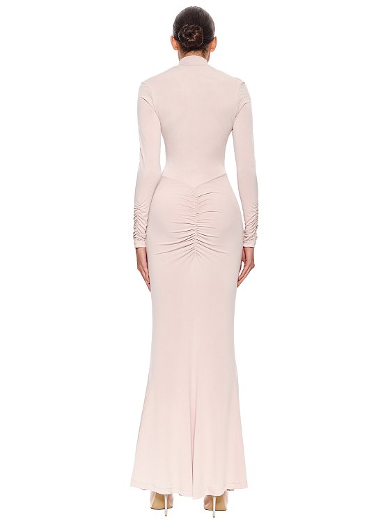 Платье макси с драпировкой