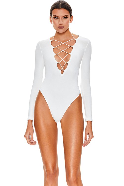 Боди со шнуровкой