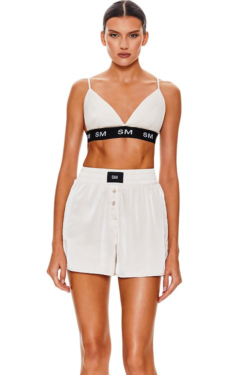 Шорты из сатина с логотипом